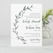 Wispy Flowers Joodse bruiloft uitnodiging (Staand voorkant)