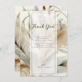 Wispy Green Modern Botanical Boho Dank u Kaart (Voorkant / Achterkant)