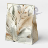 Wispy groen moderne botanische boho bruiloft bedankdoosjes (Achterkant)