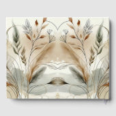 Wispy groen moderne botanische boho bruiloft gastenboek (Achterkant)