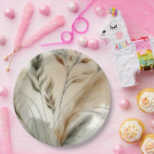 Wispy groen moderne botanische boho bruiloft papieren bordje (Feest)