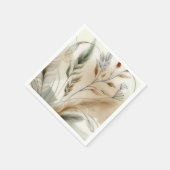 Wispy groen moderne botanische boho bruiloft servet (Hoek)