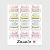 Wissel Lakens Beddengoed Reiniging Herinnering Hui Sticker (Vel)