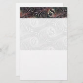 WISSELBEELDSCHERMEN EN ZWEEFSELS Wit Abstract brui Briefpapier (Voorkant / Achterkant)