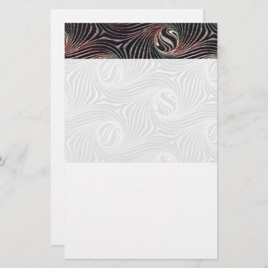 WISSELBEELDSCHERMEN EN ZWEEFSELS Wit Abstract brui Briefpapier (Voorkant / Achterkant)