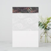 WISSELBEELDSCHERMEN EN ZWEEFSELS Wit Abstract brui Briefpapier (Staand voorkant)