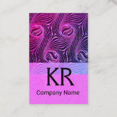 WISSELS EN ZWEEFSELS Roze zwart Abstract Visitekaartje (Achterkant)