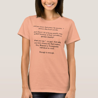 Wist je dat elke 18 minuten 1 persoon.. t-shirt