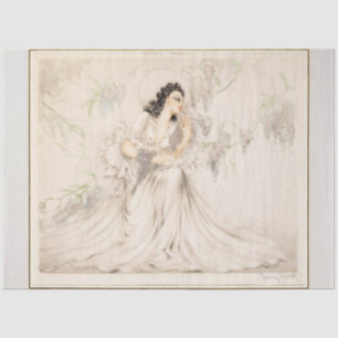Wisteria, 1940 door Louis Icart Tissuepapier