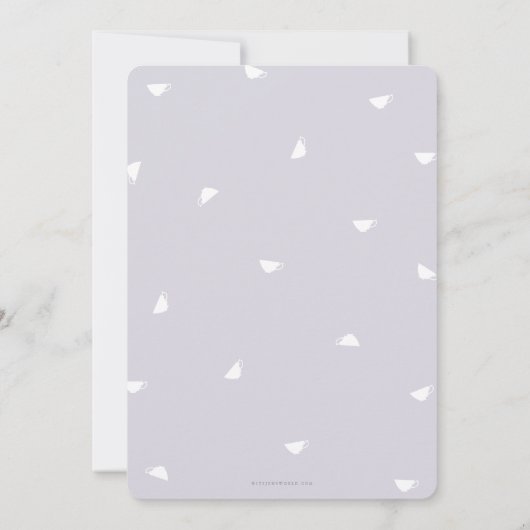 Wisteria Afternoon Tea Bruids-/Huwelijksfeest Kaart (Achterkant)