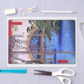 Wisteria and Arched Bridge, Hiroshige Tissuepapier (Craft)