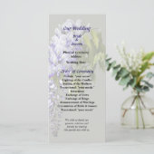 Wisteria and Leaves Wedding Programme Programma (Staand voorkant)