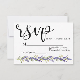 Wisteria arbre aquarelle violet mariage RSVP