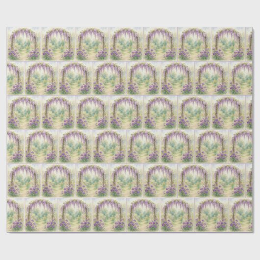 Wisteria Archway in een zomertuin Cadeaupapier (Vlak)