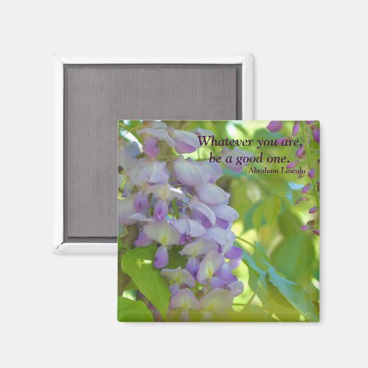 Wisteria Bloem Attitude Quote Magnet Magneet (Voorkant / Achterkant)