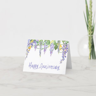Wisteria Blossom op een Jubileum kaart