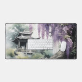 Wisteria Boom en Aziatische Tempel Bureaumat (Keyboard & Muis)