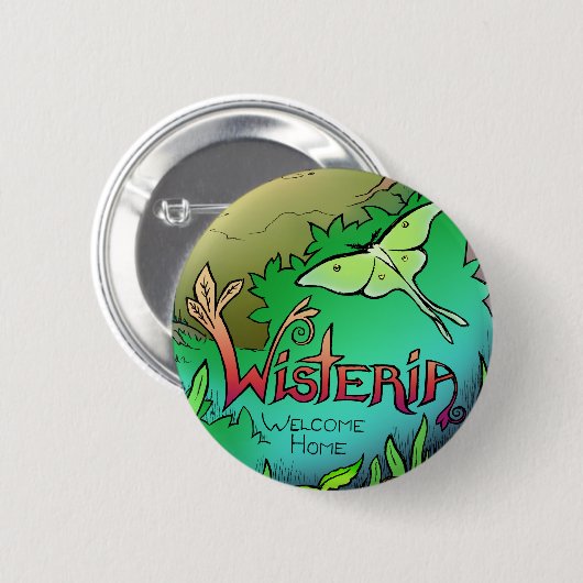 Wisteria Button (Voorkant /achterkant)