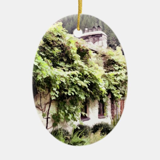 WISTERIA COTTAGE KERAMISCH ORNAMENT (Voorkant)