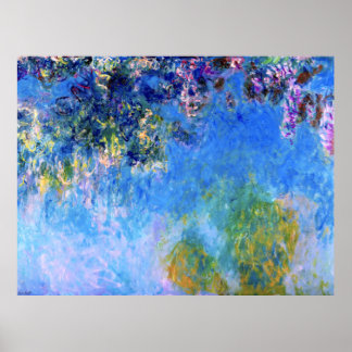 Wisteria door impressionist Claude Monet Poster