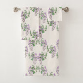 Wisteria Dream Floral Bath Towel Set Bad Handdoek (Insitu)