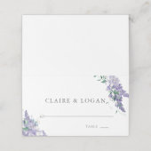 Wisteria Dusty Paarse Waterverf Wedding (Buitenkant ongevouwen)