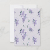 Wisteria Dusty Purple Watercolor Wedding Carte RSV (Dos)