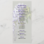 Wisteria et programme de mariage Feuille (Dos)