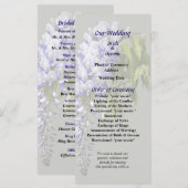 Wisteria et programme de mariage Feuille (Devant / Derrière)