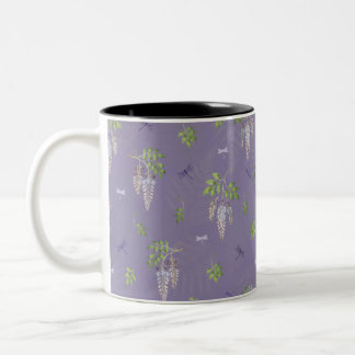 Wisteria, Fern, & Dragonflies Tweekleurige Koffiemok