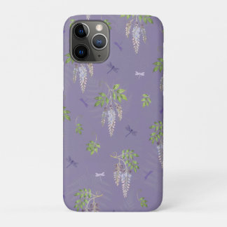 Wisteria, ferns, & Dragonflies iPhone 11 Pro Hoesje