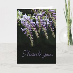 Wisteria Floral Carte de remerciements
