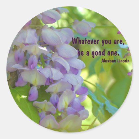 Wisteria Flower Attitude Quote Sticker (Voorkant)