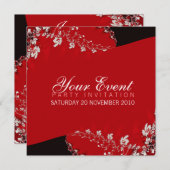 Wisteria Fractal Invitations Kaart (Voorkant / Achterkant)