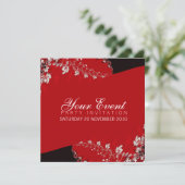 Wisteria Fractal Invitations Kaart (Staand voorkant)