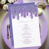 Wisteria Garden Romance Purple Menu Mariage