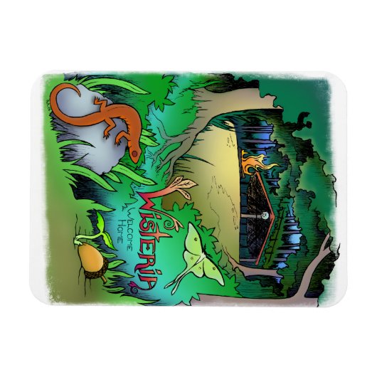 Wisteria Koelkast Magnet Magneet (Horizontaal)