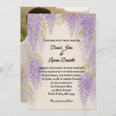 Wisteria Lane Photo Wedding Invitation (Devant / Derrière)
