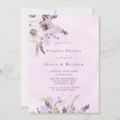 Wisteria Lavender White Rose Couples Invitation de (Devant)