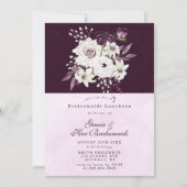 Wisteria Lilac Rose Bridesmaids Invitation de déje (Devant)