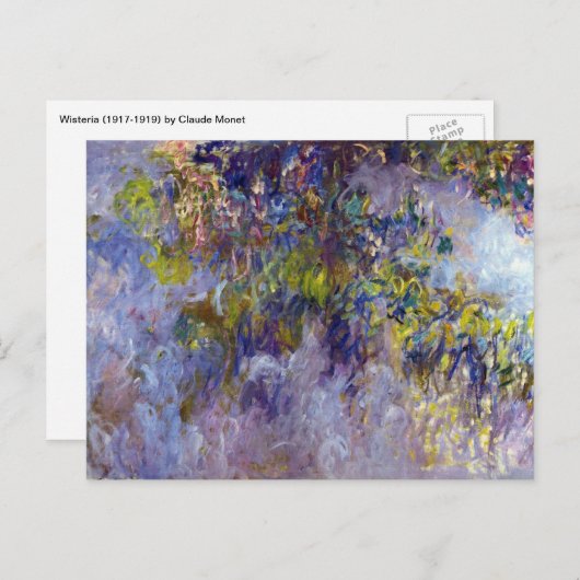 Wisteria (linkerhelft) van Claude Monet Briefkaart (Voorkant / Achterkant)
