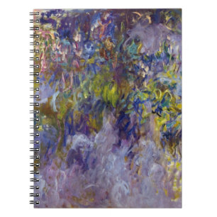 Wisteria (linkerhelft) van Claude Monet Notitieboek