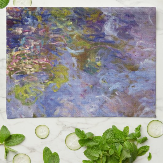 Wisteria (linkerhelft) van Claude Monet Theedoek (Gevouwen)