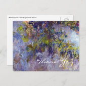 Wisteria (links) door Claudet Monet, Dank u Briefkaart (Voorkant / Achterkant)
