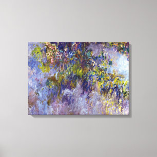 Wisteria (links) van Claudet Monet,  bloemen Canvas Afdruk