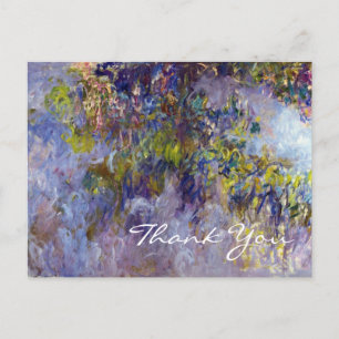 Wisteria (links) van Claudet Monet, Hartelijk dank Briefkaart