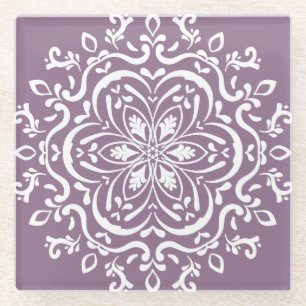 Wisteria Mandala Glazen Onderzetter