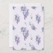 Wisteria Mansion Dusty Paarse Waterverf Wedding Kaart (Achterkant)