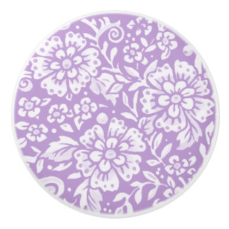 Wisteria Paars Floral Leaves Woodland Keramische Knop