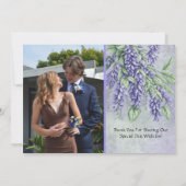 Wisteria Peint Ajouter Photo Merci Cartes (Dos)